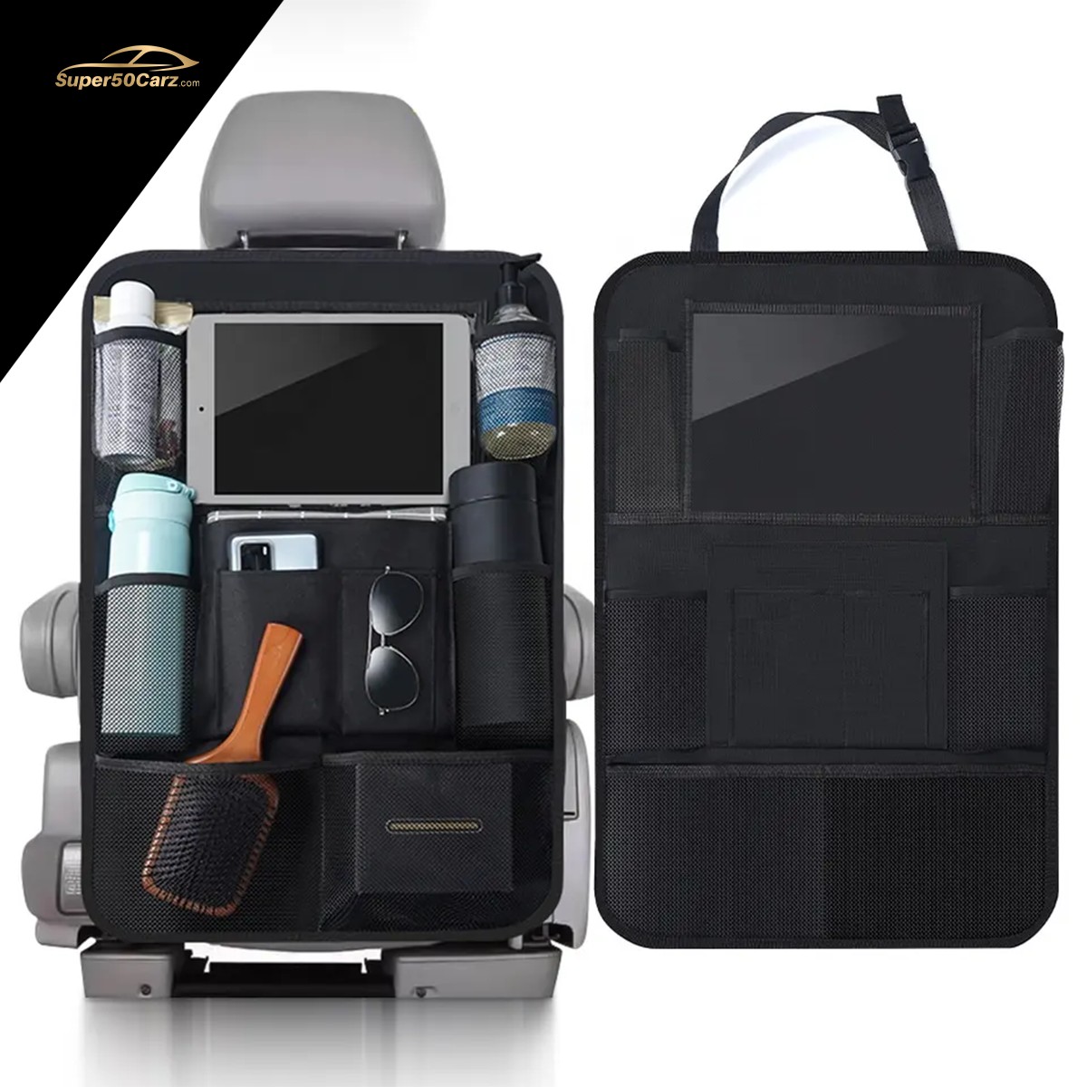 Luxe - Autostoel Organizer - Organizer met Tablet Houder - Auto Stoel Organiseer Multifunctionele Achterbank Organisator Auto Opbergtas - Achterbank Auto Organisator Enkel Luxe - Autostoel Organizer - Organizer met Tablet Houder - Auto Stoel Organiseer Multifunctionele Achterbank Organisator Auto Opbergtas - Achterbank Auto Organisator Enkel